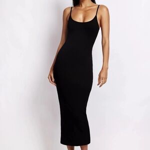 Meshki Alexis Ribbed Cami Midi Dress - Black